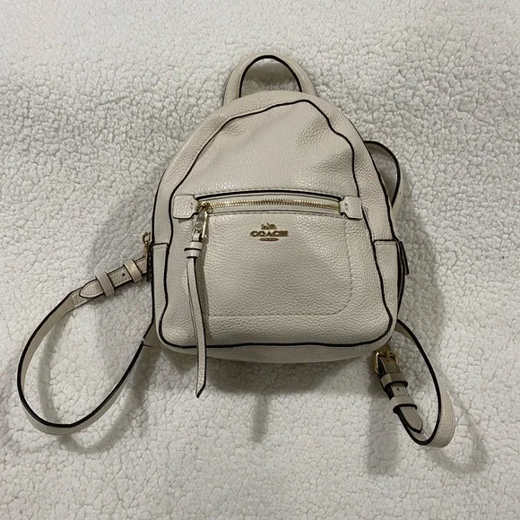 Coach | Bags | Coach Cream Leather Backpack | Poshmark display picture 2